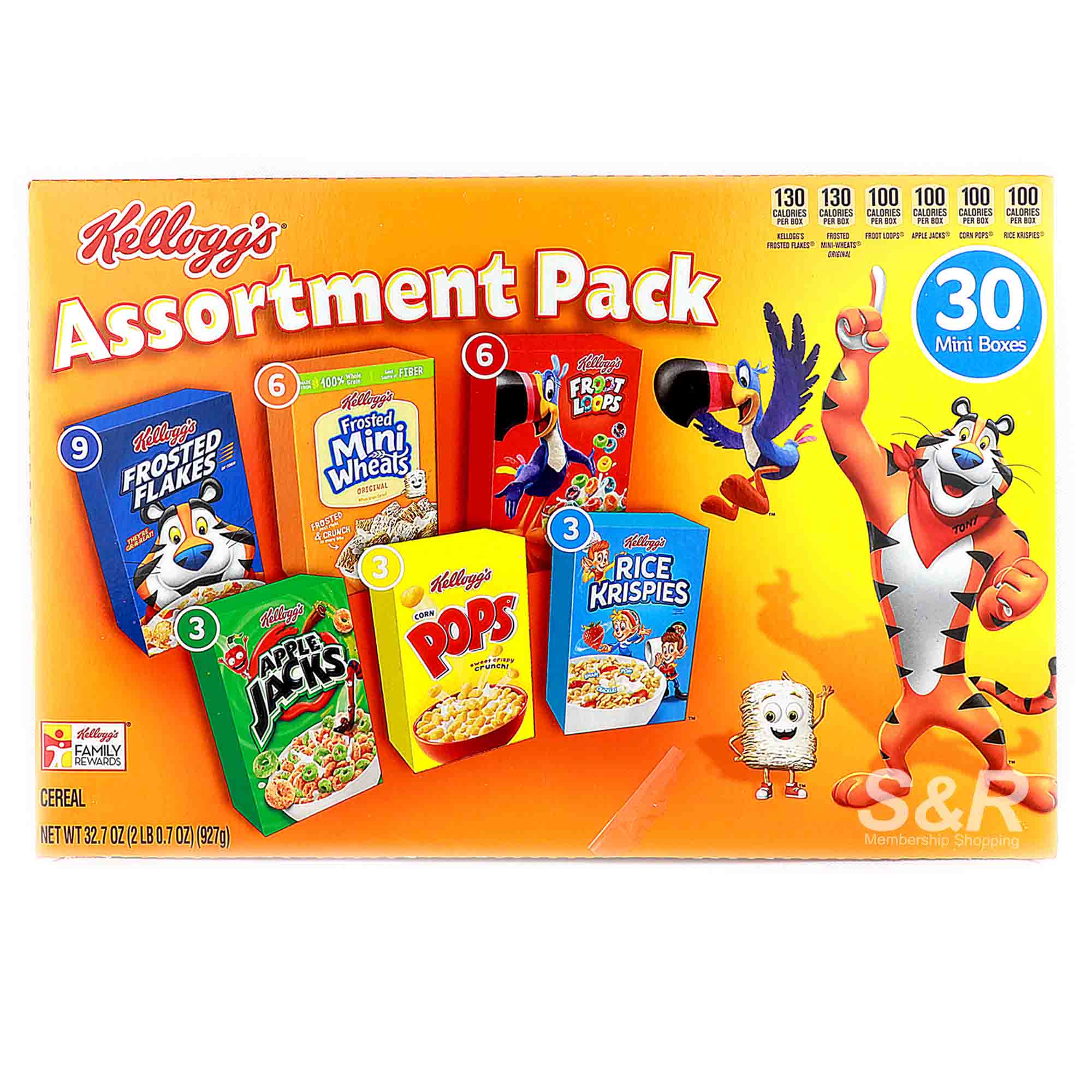 Kellogg's Assortment Pack Cereal 30 mini boxes